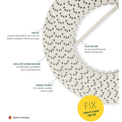 Linie tenisowe Speziala II Fix, zestaw na kort